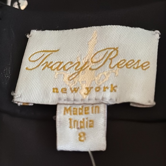 TRACY REESE Sequin Beaded Dress Black Silver Party Wedding‎ Size 8 Black Tie - Picture 6 of 8